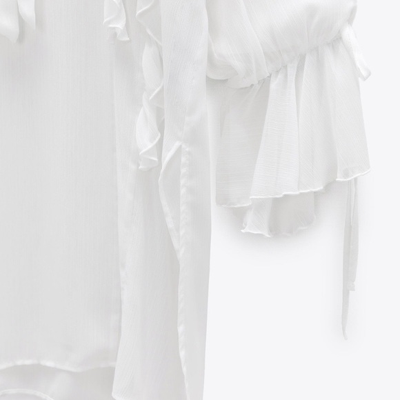 Zara Chiffon Ruffled Blouse - Picture 5 of 9
